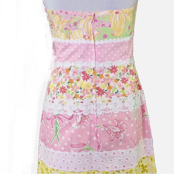 Lilly Pulitzer Strapless Dress in Pink, Yellow, and Green - Picture 3 of 5